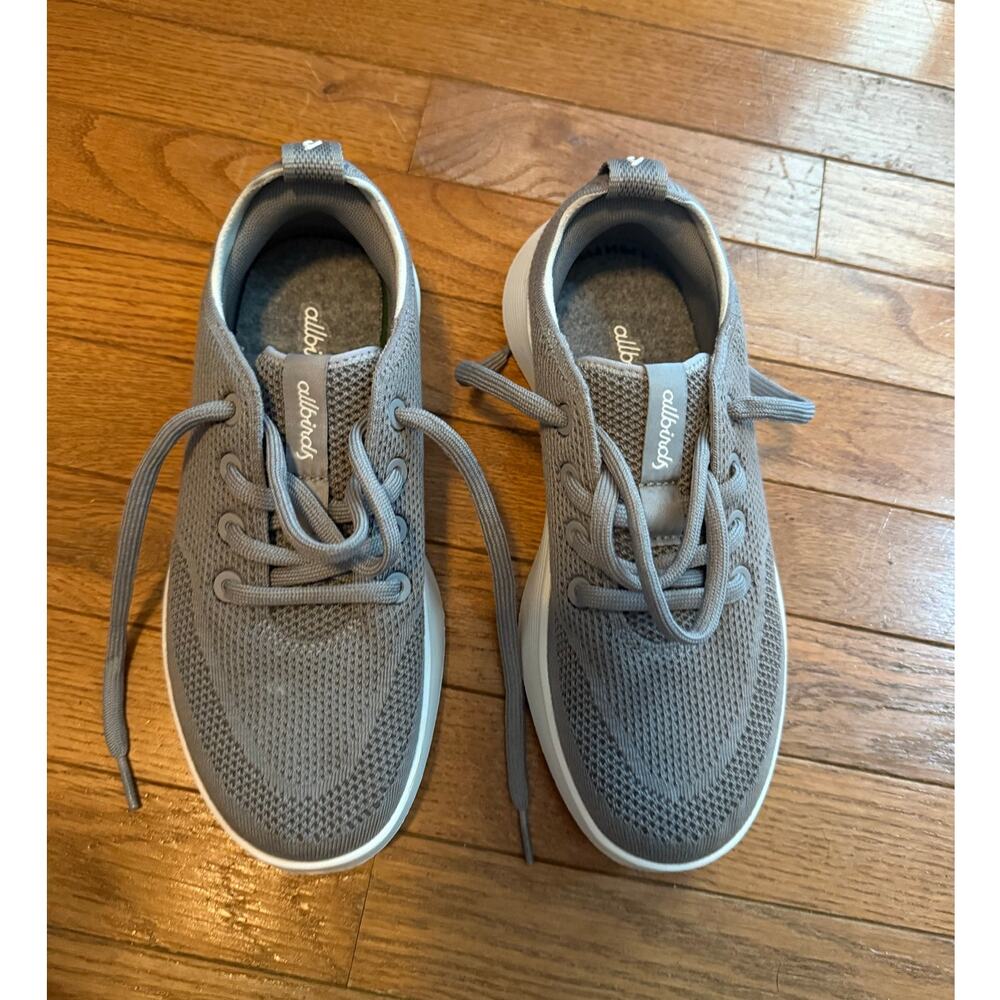 AllBirds Women's Tree Runner Size 7 Mist (White Sole) - Picture 2 of 15